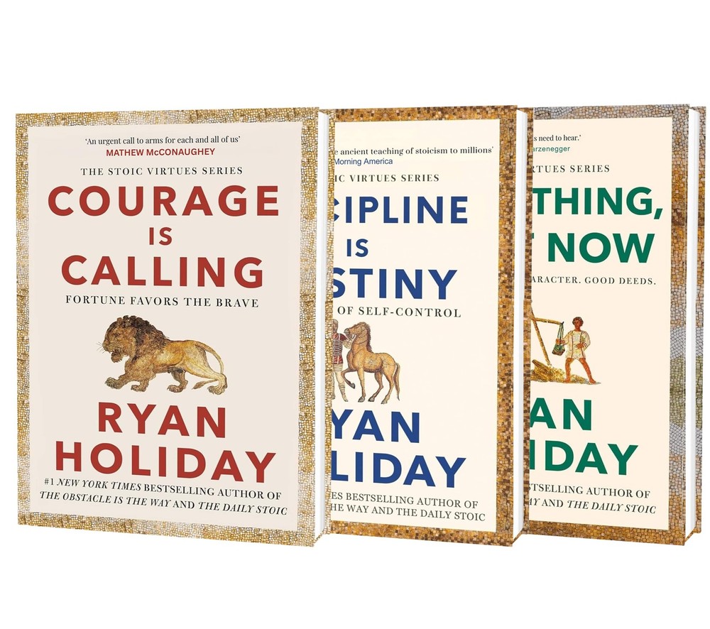 Ryan Holiday The Stoic Virtues Series 3 Books Collection Set – Courage Is Ca…