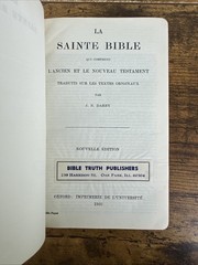 FRENCH DARBY BIBLE – LA SAINTE BIBLE 1960 – PEBBLED LEATHER – INDIA PAPER – NF