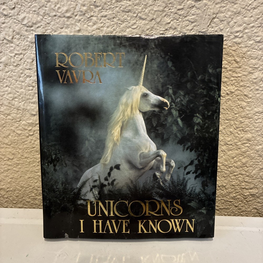 Signed Robert Vavra Unicorn Book Unicorns I Have Known w/ Grey Horses HCDJ VGUC