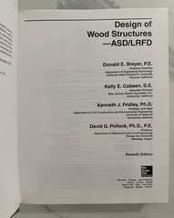 Design of Wood Structures ASD/LRFD 7th Ed. by Donald E. Breyer, et al (HC, 2015)