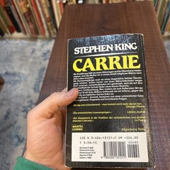 CARRIE by Stephen King 1987 Vintage Paperback Book German ~ Bastei Lubbe