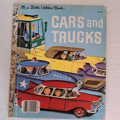 Vintage Little Golden Books Various Titles Vehicles Theme Lot of 5