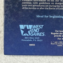 Star Wars Role Playing Game 2nd Edition West End Games Hardcover 1993