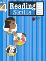 Reading Skills: Grade 4 (Flash Kids Harcourt Family Learning) – Paperback – GOOD