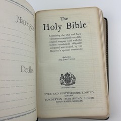 The Holy Bible King James Version Concordance Red Letter Leather Genuine Leather