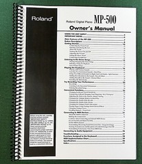 Roland MP-500 Owner’s Instruction Manual: 44 Pages & Protective Covers!