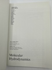 Molecular Hydrodynamics Jean Boon Sidney Yip Hardcover 1980 Rare 415 Pages DJ