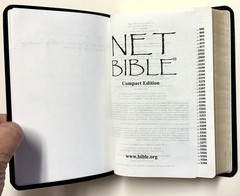 The NET Bible Black Compact Edition 2005 Premium Bonded Leather New English Tran