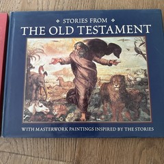 Set Of 2 Stories From The Old Testament & New Testament W/ Masterwork Paintings
