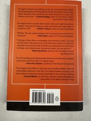 Thinking in Bets Annie Duke 2018 Portfolio Penguin PB