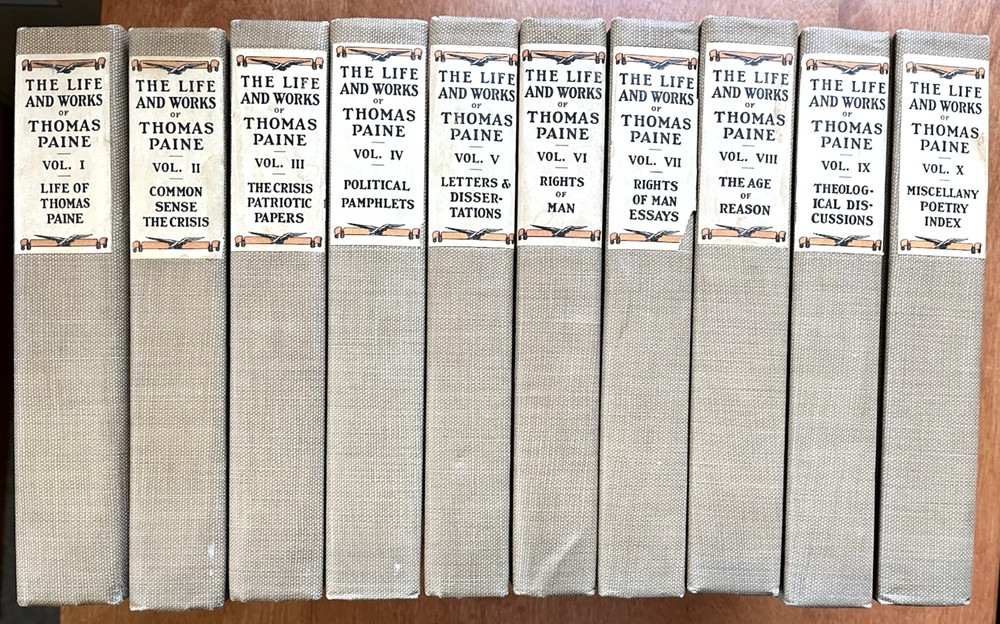 The Life and Works of Thomas Paine (1925 Patriots Ed. Complete 10 Vol) Very Good