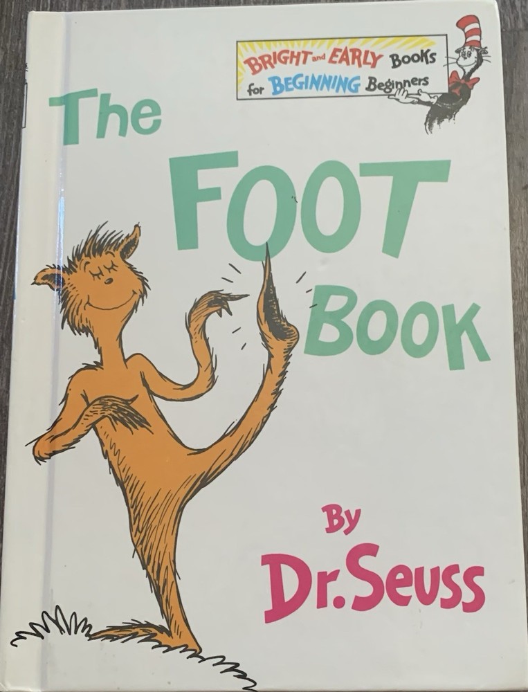 The Foot Book By Dr. Seuss 1968 Grolier Book Club Edition GOOD Condition Bright!
