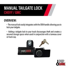 PL1050 Black Manual Tailgate Lock for Chevy/GMC