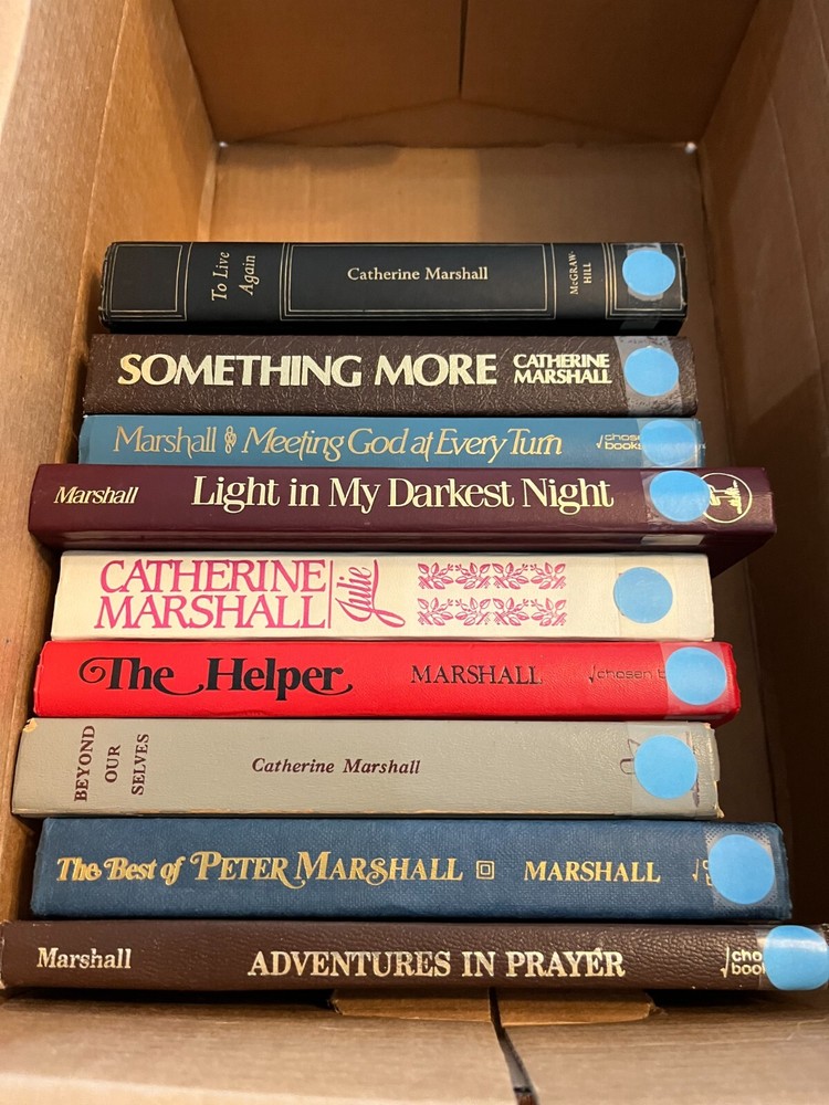 CATHERINE MARSHALL – LOT OF 9 HC/NO DJ -PREVIOUS CHURCH LIBRARY