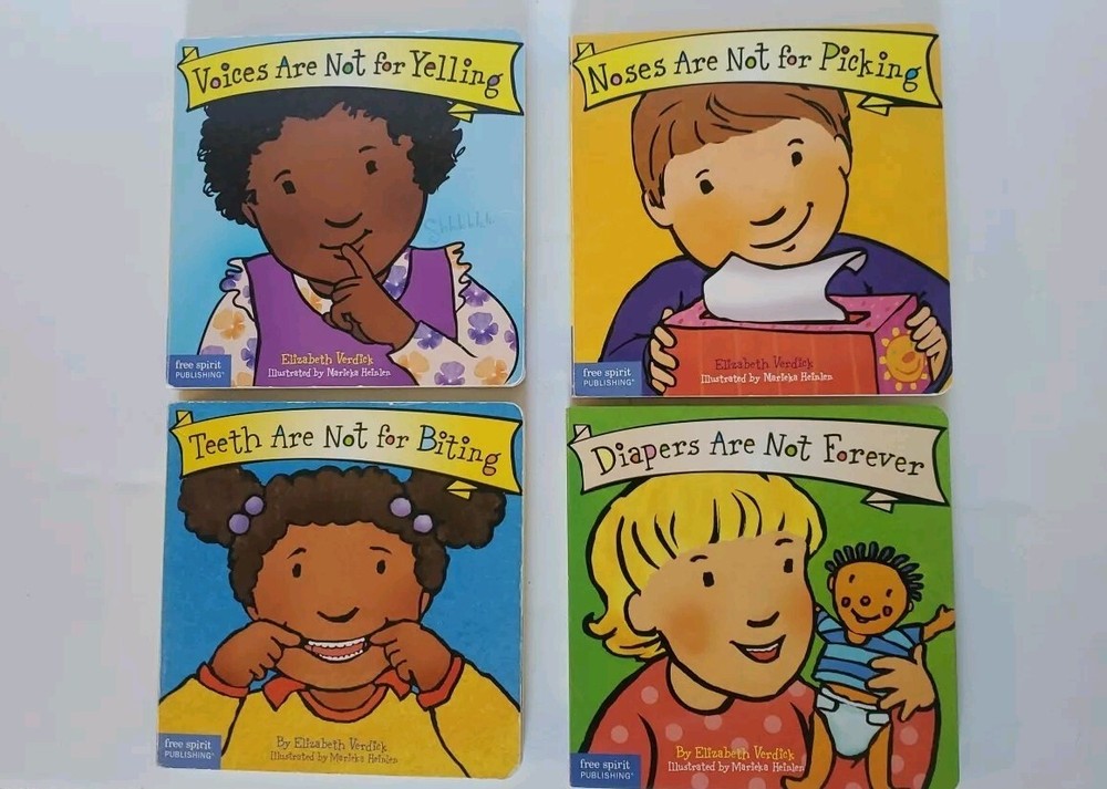 Best Behavior Series 4 Book Lot Diapers Noses Voices/Yelling Teeth/Biting