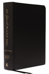 KJV, Journal the Word Bible, Hardcover, Black, Red Letter Edition, Comfort Print