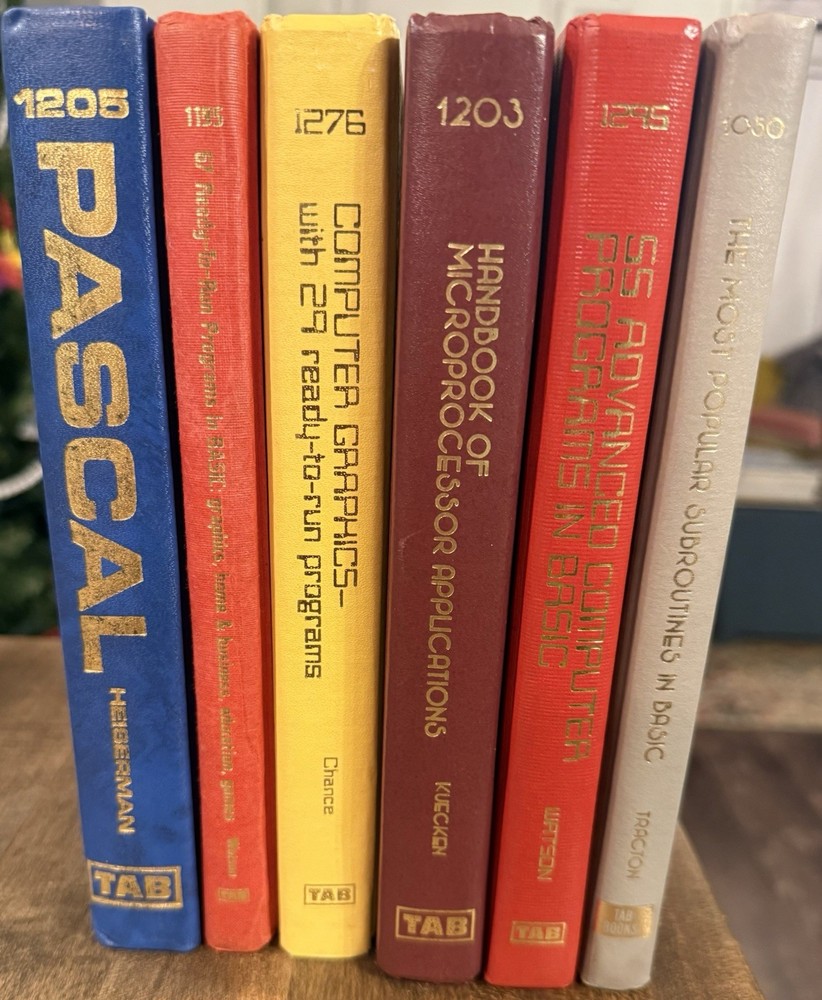 Lot Of 5 TAB Computer Books PASCALN BASIC GRAPHICS MICROPROCESSOR PROGRAMS
