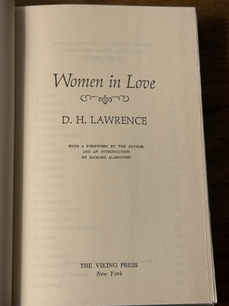 Women in Love D.H. Lawrence 1950 Viking Press HC Modernist Classic