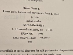 Susan E. Harris Horse Gaits, Balance and Movement (1993)