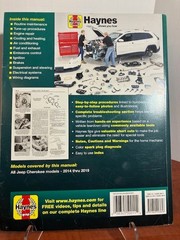 Haynes 50011 Jeep Cherokee Repair Manual 2014-2019 All Models OEM Service Guide