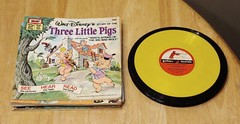 Book and Record + Book and Tape Lot Of 7 Books Plus 6 Children + 2 Music Records