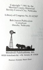 History Of MERRICK COUNTY NEBRASKA 1981 Hard Cover 12.5” X 9.5” READ