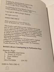 The Forbidden Experiment by Roger Shattuck