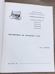 Descriptions of Tennessee Caves by Larry Matthews 2000 SC Dept of Env & Cons G