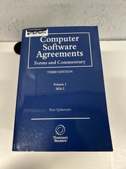 Computer Software Agreements Forms and Commentary 2024-2 4 Volumes by Quittmeyer