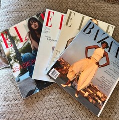Bulk Fashion 4 Issues -3 ELLE August- October 2024 And 1 Bazaar Magazine