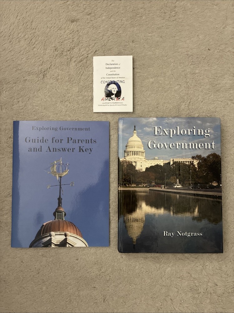 Ray Notgrass “Exploring Government”Hardback Textbook 4th Edition 2023 W/ Guide