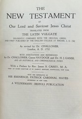 ANTIQUE DOUAY RHEIMS CATHOLIC VULGATE BIBLE; FINE BINDING FULL LEATHER [ca1943]