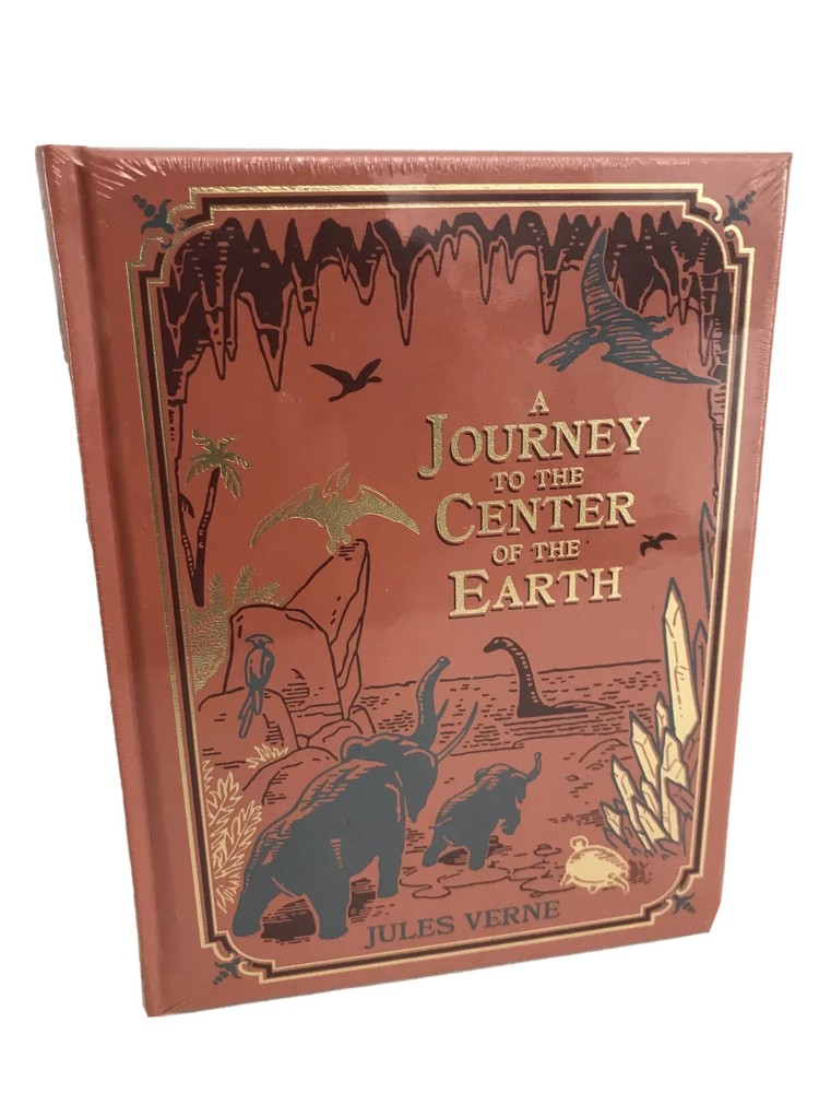 ❤️A JOURNEY TO THE CENTER OF THE EARTH Jules Verne Leather Bound Collectible NEW