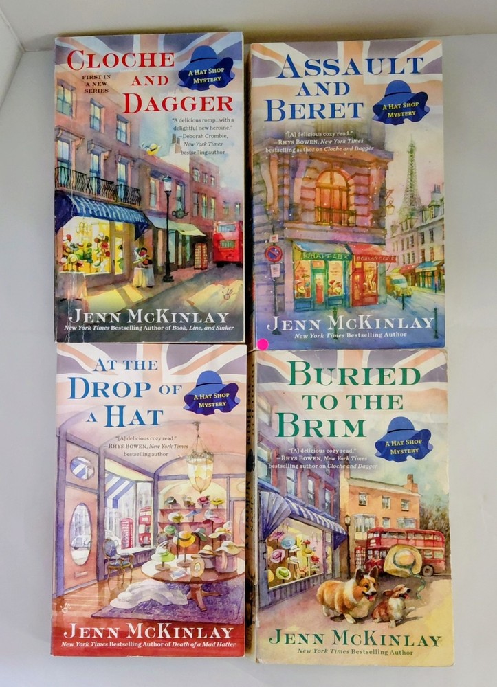 Lot Of 4 JENN MCKINLAY „HAT SHOP MYSTERY” Paperback Books