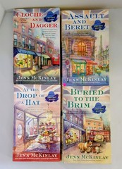 Lot Of 4 JENN MCKINLAY „HAT SHOP MYSTERY” Paperback Books
