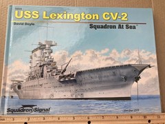 WWII USN Navy USS LEXINGTON CV-2 Aircraft Carrier Pacific Squadron at Sea Signal