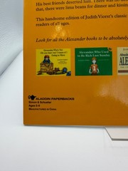 Alexander and the Terrible Horrible No Good Very Bad Day VG