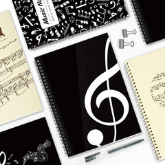Coguzed 100 Pages Blank Sheet Music Notebook – 26X19cm Staff Paper for Musicians