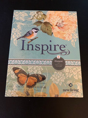 Inspire Bible NLT: New Living Translation- Aquamarine- Leatherlike- Filament-HC
