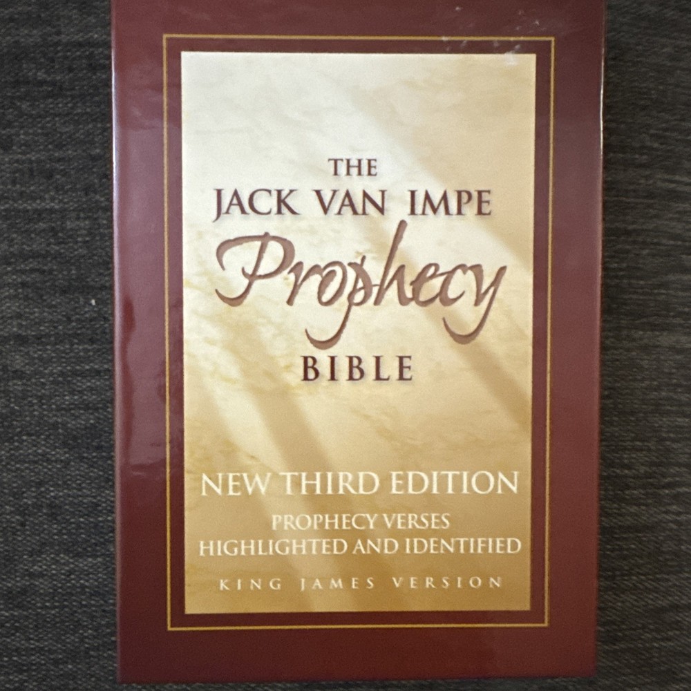 KJV Jack Van Impe Prophecy Bible Burgundy Leather Red Letter Ed. -New In Box