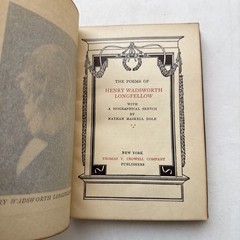 Poems of Henry Wadsworth Longfellow 1901 Thomas Y. Crowell & Co Vintage Book