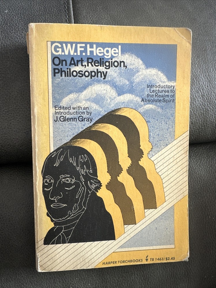 On Art, Religion, Philosophy by G.W.F. Hegel 1970 Mass Market Paperback Classic