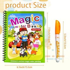 14 Pack Water Coloring Books,Water Doodle Book Toys,Reusable Water Painting Book