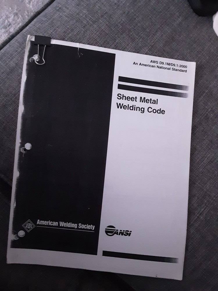 D9.1/D9.1M:2000 SHEET METAL WELDING CODE by AWS Copy