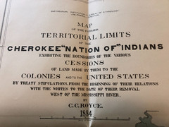 Smithsonian 5th Annual Ethnology 1883-1884 Burial Mounds, Cherokee Nation Maps
