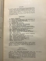 1913 School Laws of Pennsylvania. Hardcover. 218 pages. Vintage.