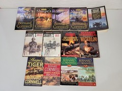 Lot of 13 Sharpe Series Books by Bernard Cornwell Paperback & Hardcover