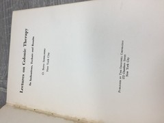 Lectures on Colonic Therapy O. Boto Schellberg 1930 Medical Health RARE