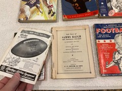 Vintage Football Books & Record Guides Lot – 11 Mid-Century Titles (1930s-1960s)
