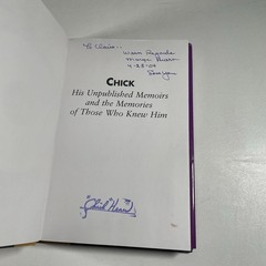 Chick Hearn His Unpublished Memoirs Book Signed By Steve Springer Marge 2004